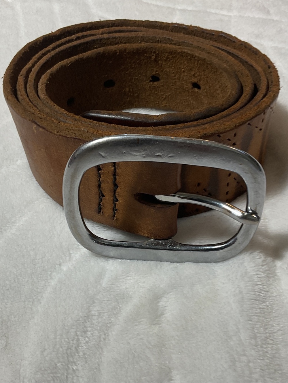 Vintage 70’s cowhide leather gun belt Taiwan buckle